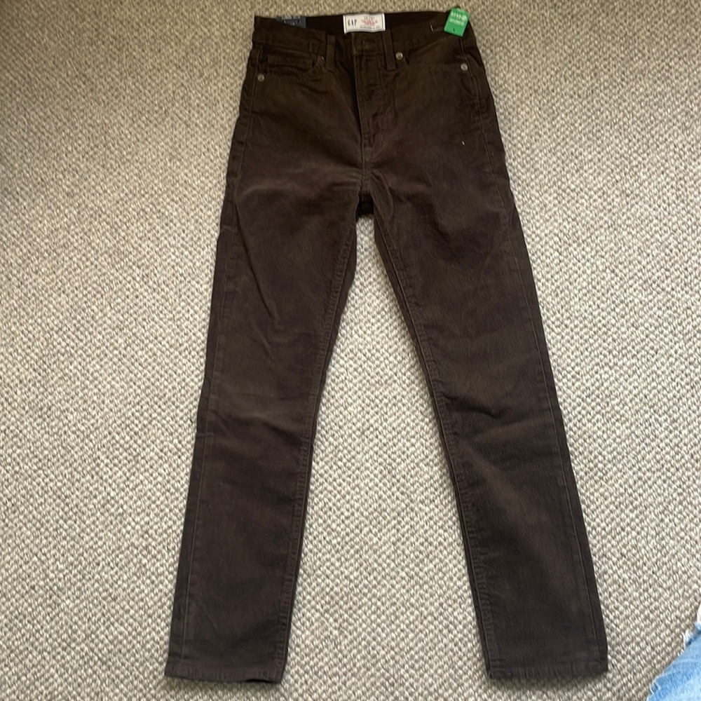 NWT gap corduroy chocolate brown pants